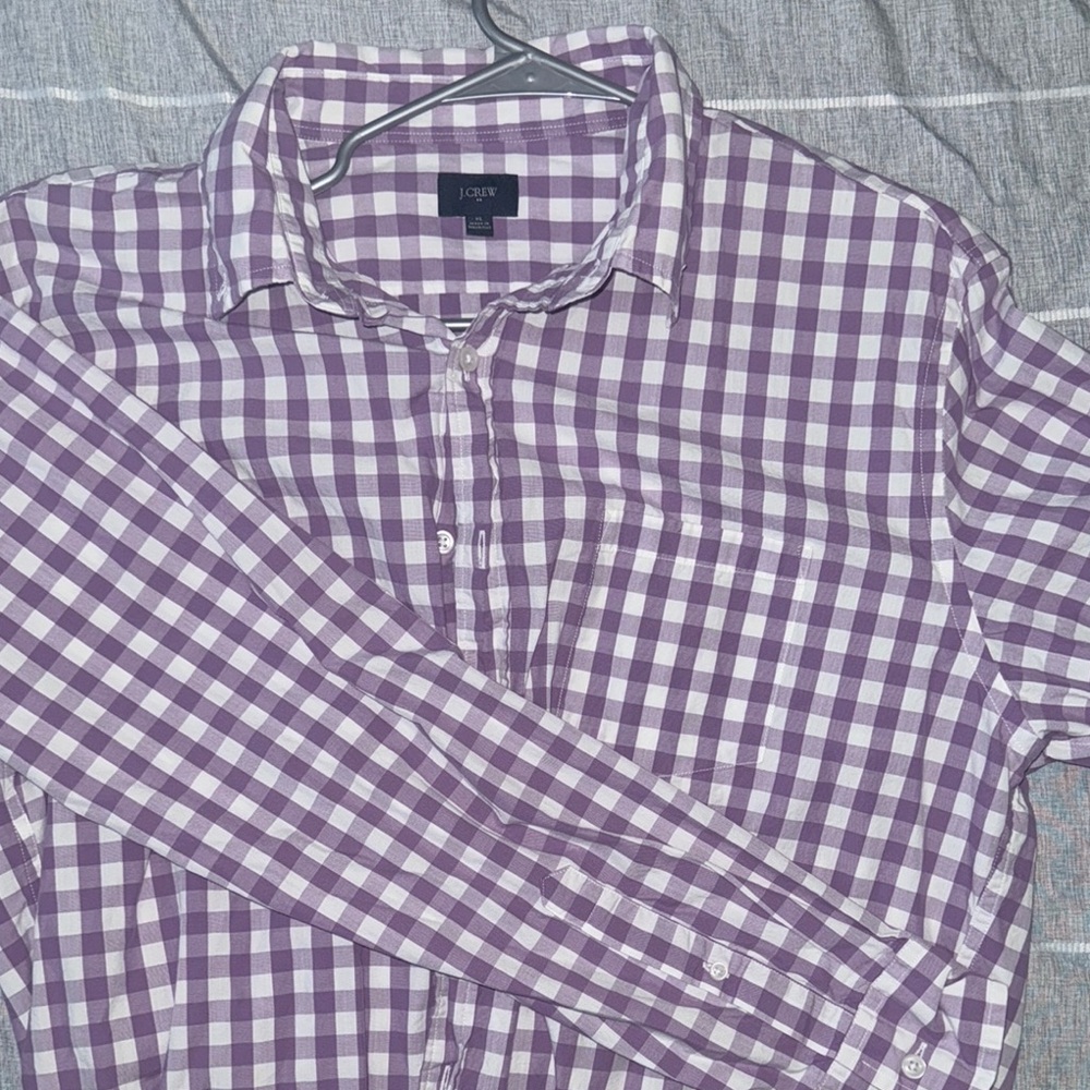 J. Crew Purple Checkered Men's Shirt